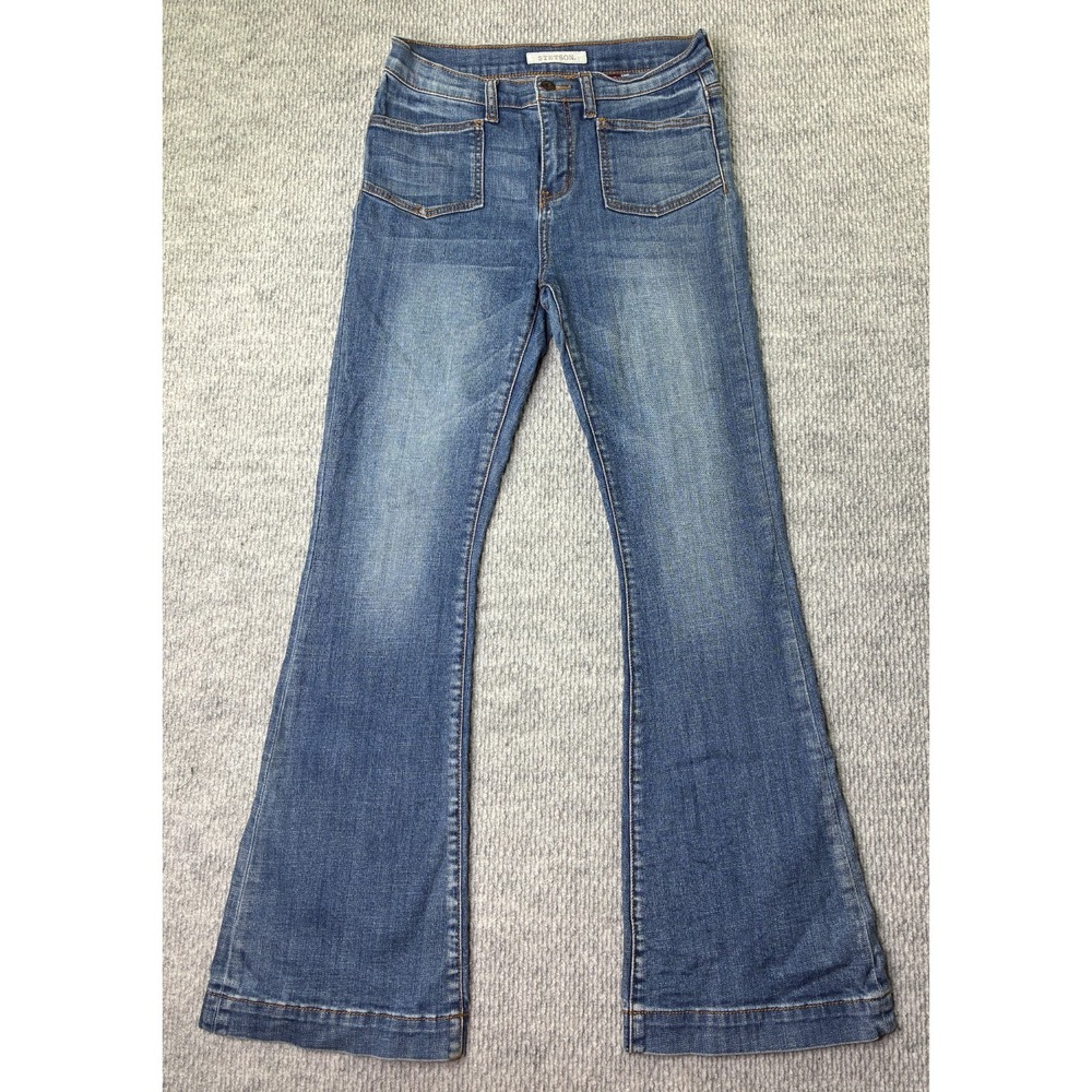 Stetson 921 Jeans Womens 8 Regular High Rise Flare Medium Wash Western Stretch